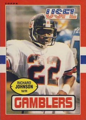 1985 Topps USFL Richard Johnson #44 Football Card