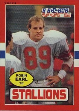 1985 Topps USFL Robin Earl #23 Football Card