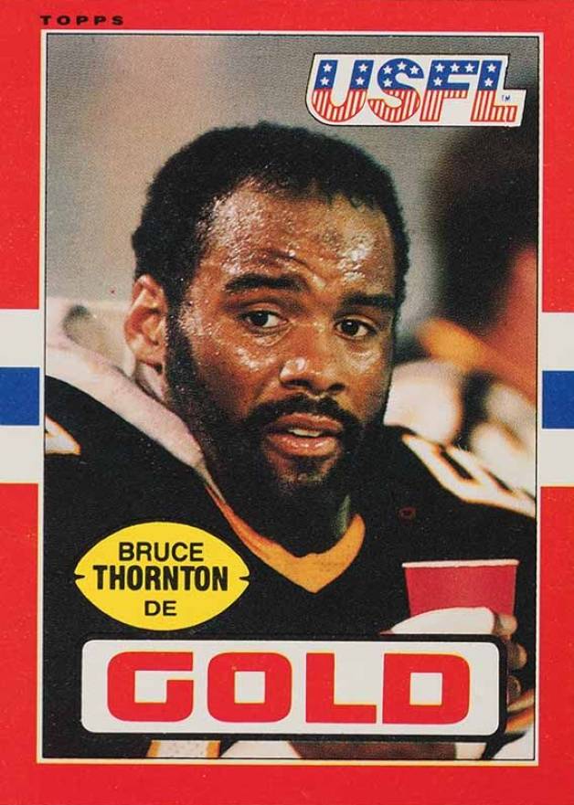 1985 Topps USFL Bruce Thornton #36 Football Card