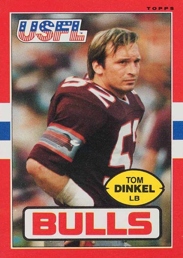 1985 Topps USFL Tom Dinkel #50 Football Card