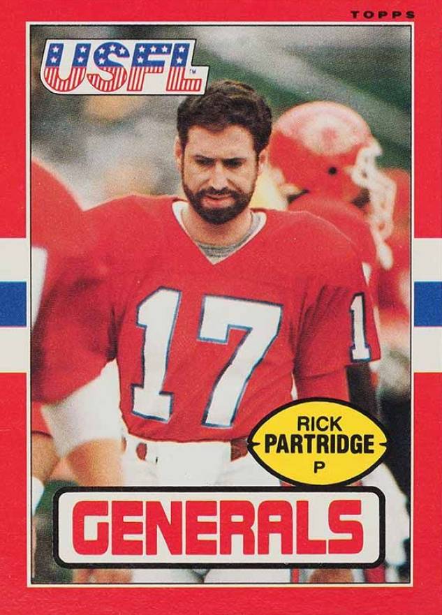 1985 Topps USFL Rick Partridge #84 Football Card