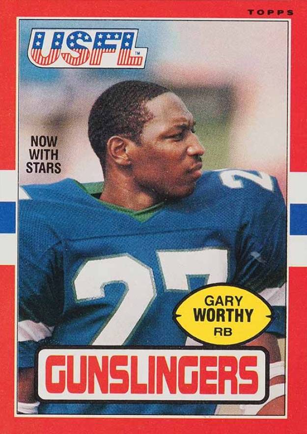 1985 Topps USFL Gary Worthy #121 Football Card