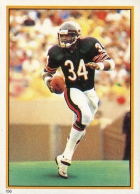 1985 Topps Stickers Walter Payton #156 Football Card