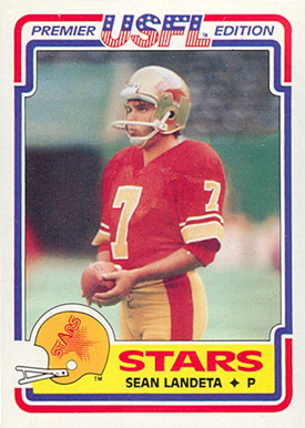 1984 Topps USFL Sean Landeta #102 Football Card