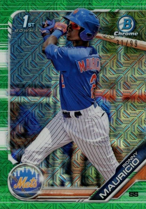 2019 Bowman Mega Box Chrome Ronny Mauricio #107 Baseball Card