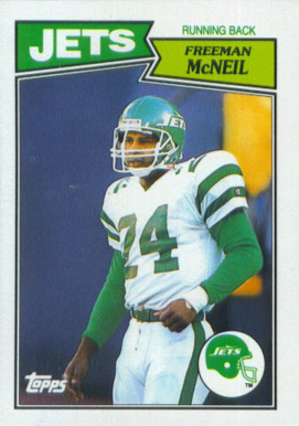 1987 Topps American/UK Freeman McNeil #33 Football Card