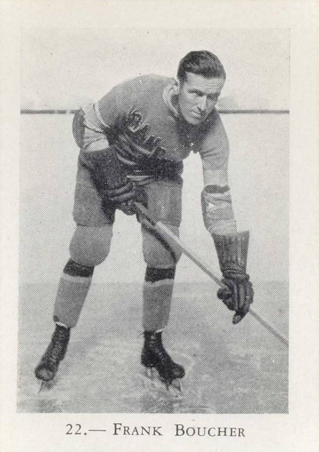 1930 Rogers Peet Frank Boucher #22 Hockey Card