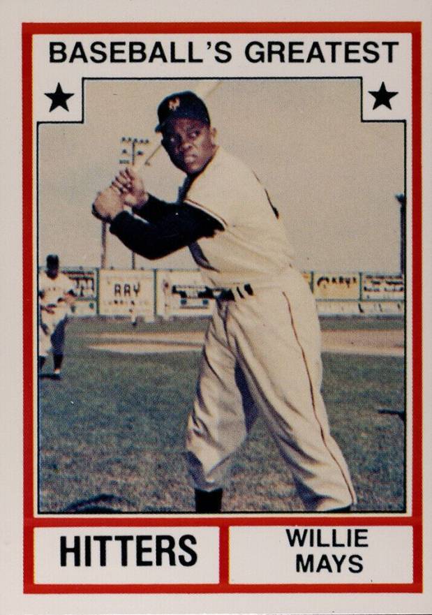 1982 TCMA Baseball's Greatest Hitters Willie Mays #6 Baseball Card