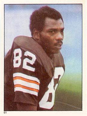 1981 Topps Stickers Ozzie Newsome #61 Football Card