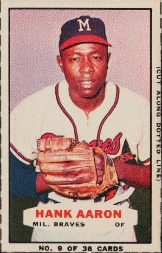 1963 Bazooka Hank Aaron #9 Baseball Card