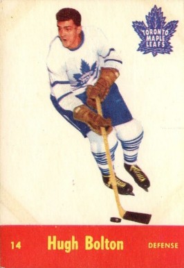 1955 Parkhurst Quaker Oats Hugh Bolton #14 Hockey Card