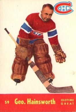 1955 Parkhurst Quaker Oats George Hainsworth #59 Hockey Card