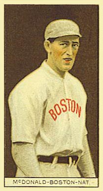 1912 Brown Backgrounds Broadleaf McDONALD-BOSTON-NAT. #117 Baseball Card