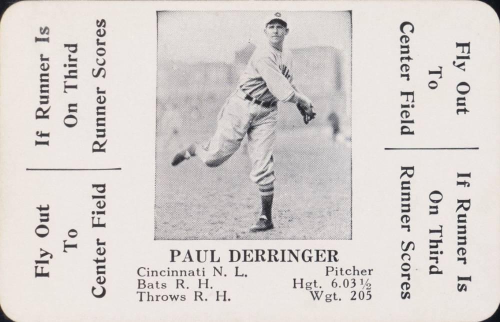 1936 S & S Game Paul Derringer # Baseball Card