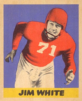 1949 Leaf Jim White #39 Football Card