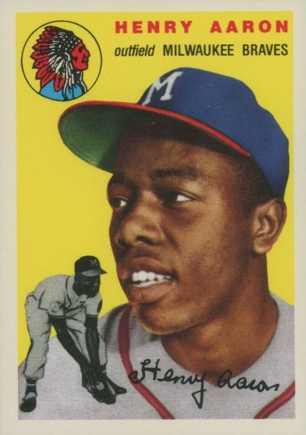 1994 Topps Archives '54 Reprint Hank Aaron #128 Baseball Card