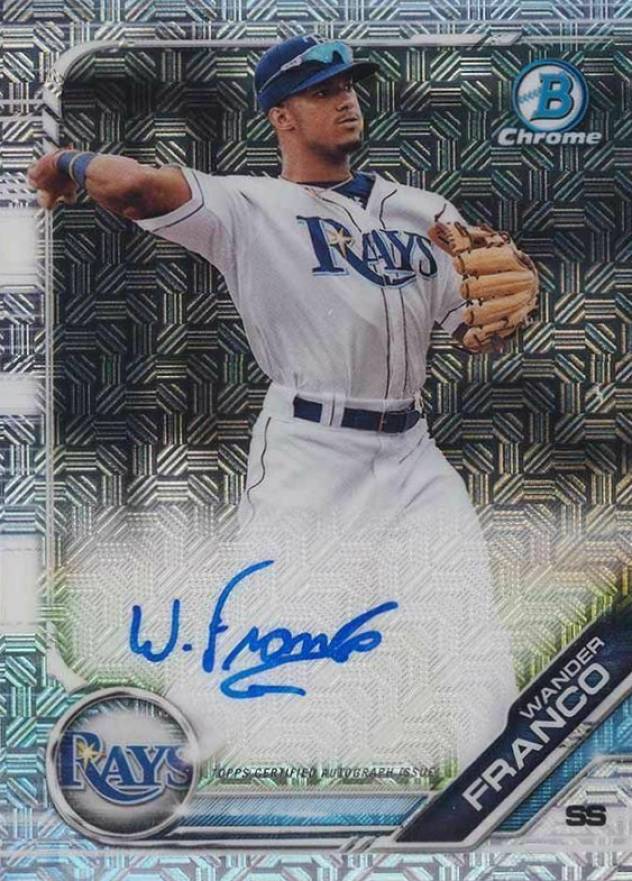 2019 Bowman Mega Box Chrome Mega Autographs Wander Franco #WF Baseball Card