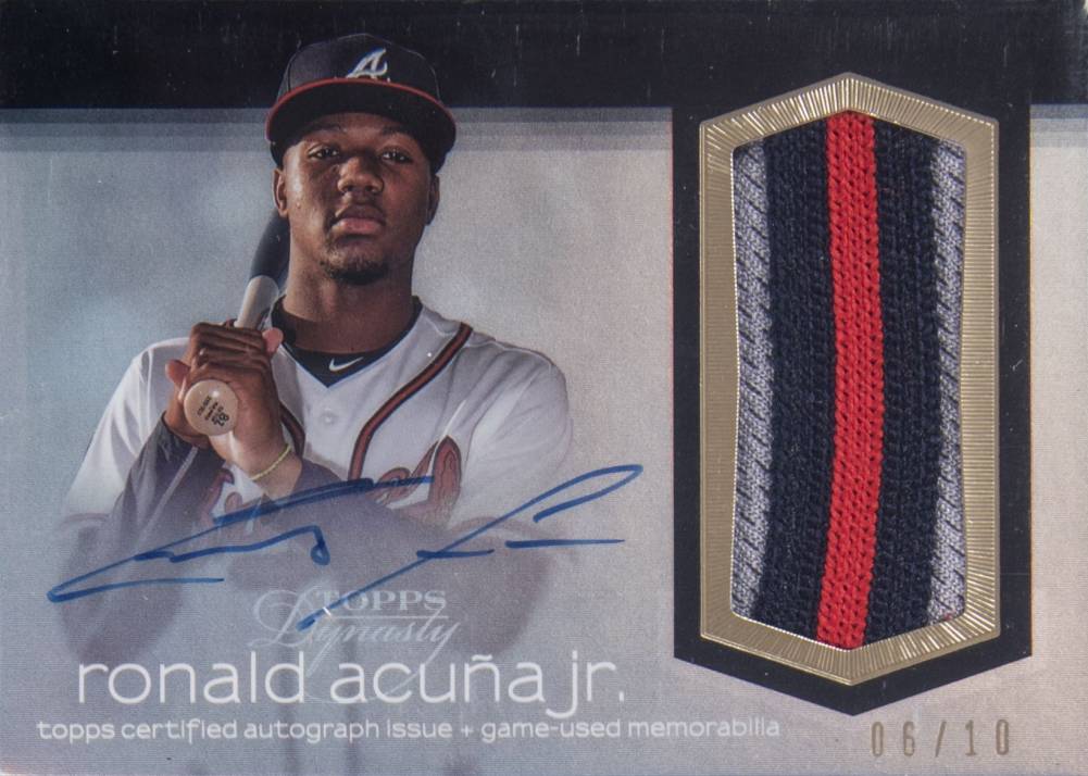 2018 Topps Dynasty Autographed Patch Ronald Acuna Jr. #RAC1 Baseball Card