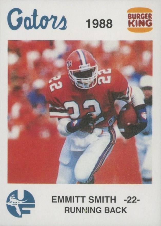 1988 Florida Gators Burger King Emmitt Smith #2 Football Card