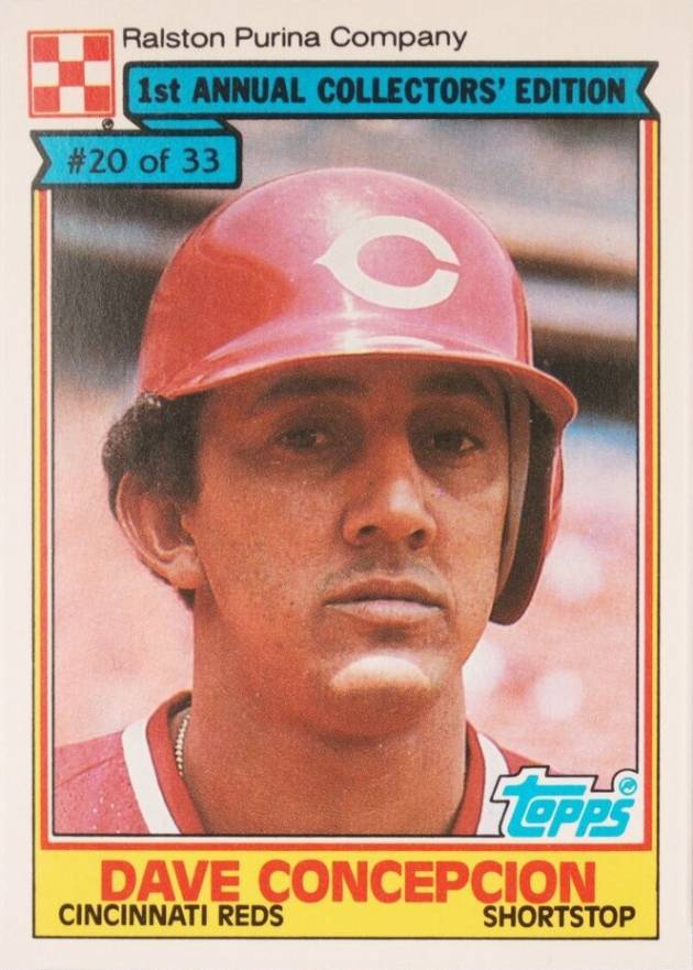 1984 Ralston Purina Hand Cut Dave Concepcion #20 Baseball Card