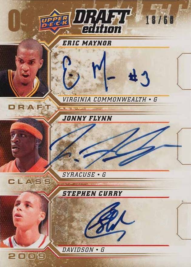 2009 Upper Deck Draft Edition Draft Class Eric Maynor/Jonny Flynn/Stephen Curry #D-MFC Basketball Card