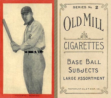 1910 Old Mill Series 2 (Virginia League) Joe Holland # Baseball Card