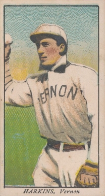 1909 Obak Old English Harkins, Vernon #34 Baseball Card