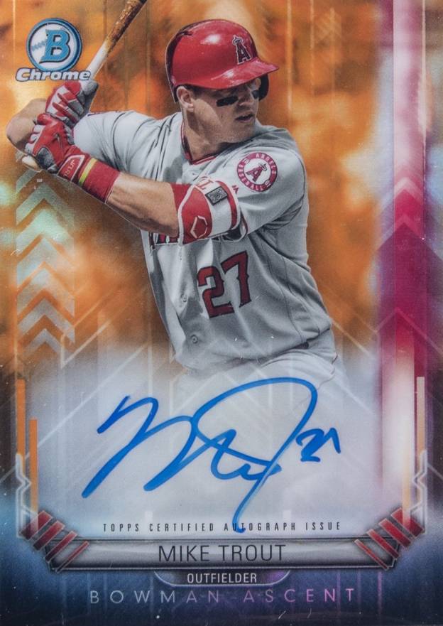 2017 Bowman Ascent Autographs Mike Trout #BA-MT Baseball Card