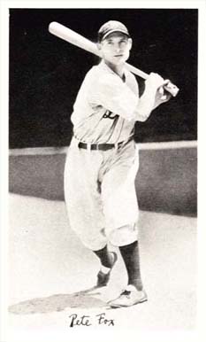 1936 National Chicle Fine Pens Pete Fox # Baseball Card