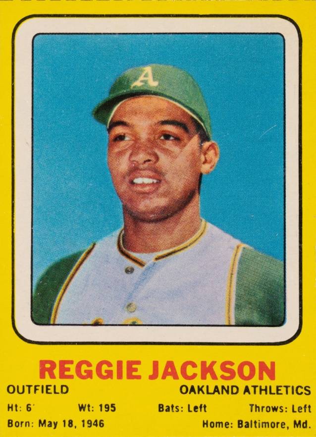 1970 Transogram Hand Cut Reggie Jackson # Baseball Card