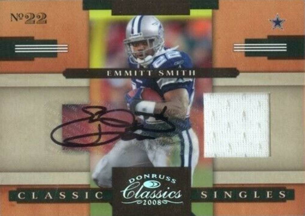 2008 Donruss Classics Classic Singles Emmitt Smith #CS-1 Football Card