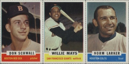 1962 Bazooka Panel Schwall/Mays/Larker # Baseball Card