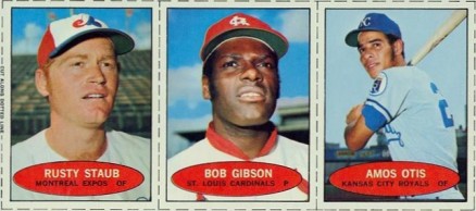 1971 Bazooka No Number Staub/Gibson/Otis # Baseball Card