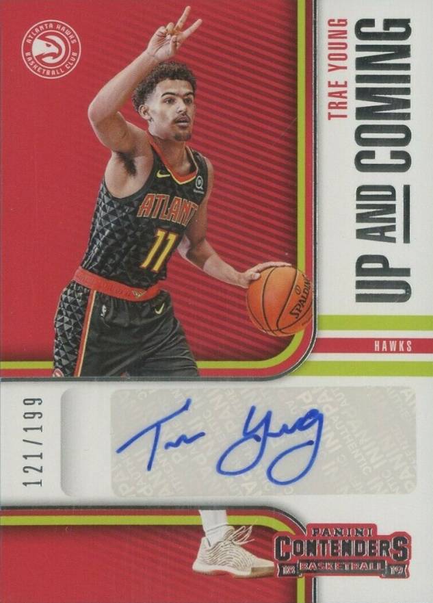 2018 Panini Contenders Up & Coming Autographs Trae Young #UCTYG Basketball Card