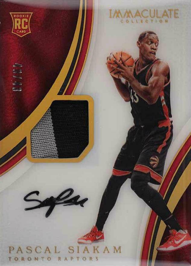 2016 Panini Immaculate Collection Pascal Siakam #124 Basketball Card