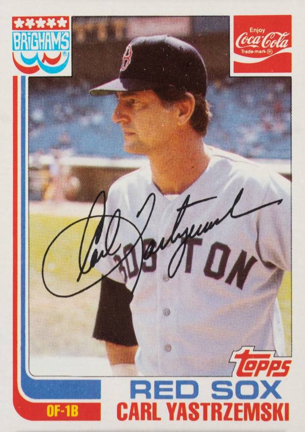 1982 Coca-Cola Brigham's Red Sox Carl Yastrzemski #22 Baseball Card