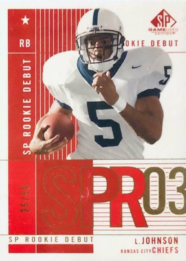 2003 SP Game Used Larry Johnson #112 Football Card