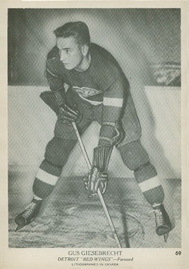 1939 O-Pee-Chee Gus Giesebrecht #69 Hockey Card