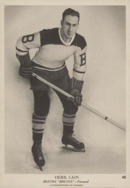 1939 O-Pee-Chee Herb Cain #42 Hockey Card