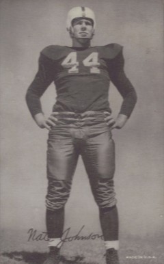 1948 Exhibits Nate Johnson # Football Card