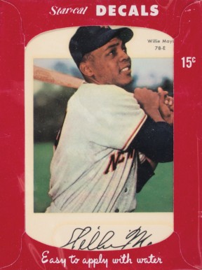 1952 Star-Cal Decals Type 1 Willie Mays #78-E Baseball Card