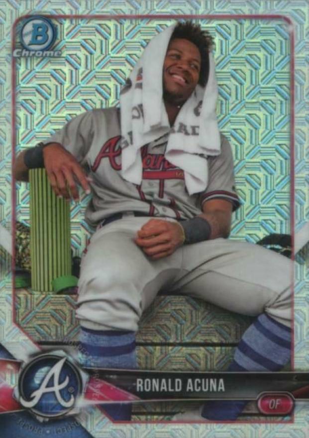 2018 Bowman Mega Box Chrome Ronald Acuna #BCP1 Baseball Card