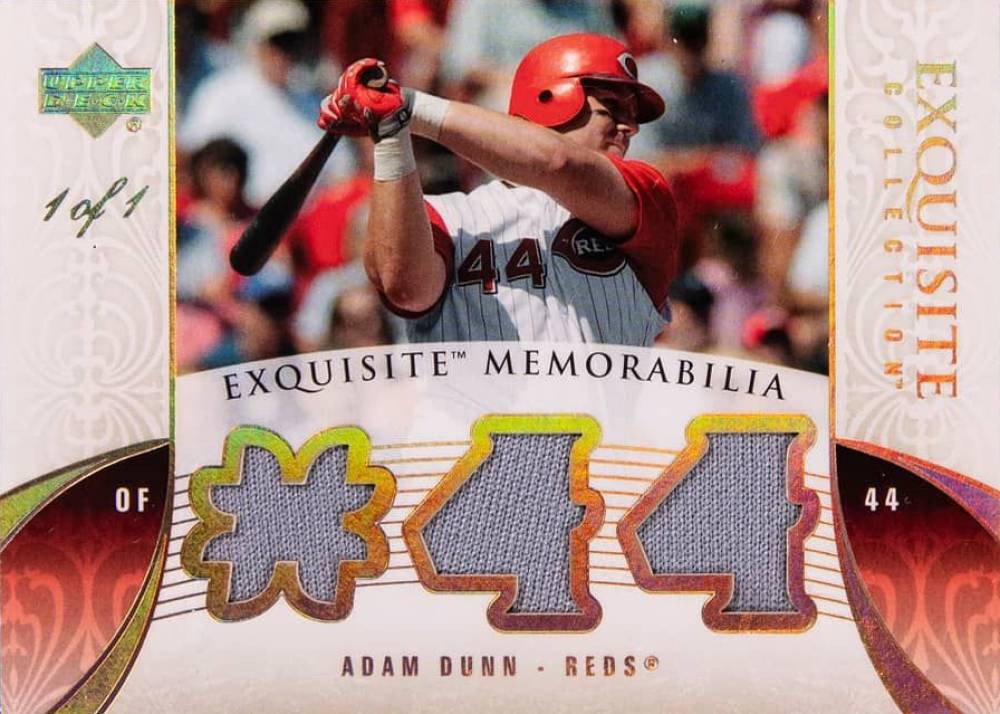 2006 Upper Deck Exquisite Collection Exquisite Memorabilia Adam Dunn #EMAD Baseball Card