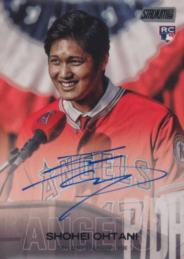 2018 Stadium Club Autographs Shohei Ohtani #SCASO Baseball Card