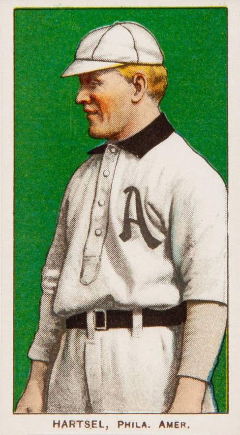 1909 White Borders Cycle 350 Hartsel, Phila. Amer. #206 Baseball Card