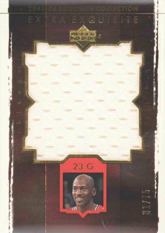 2003 Upper Deck Exquisite Collection Extra Exquisite Jersey Michael Jordan #EE-MJ1 Basketball Card