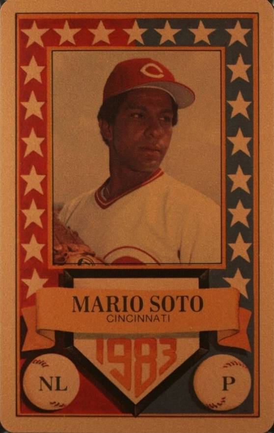 1983 Perma-Graphics All-Star Credit Cards Mario Soto # Baseball Card