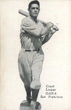 1932 Zeenut Pacific Coast League Oana # Baseball Card