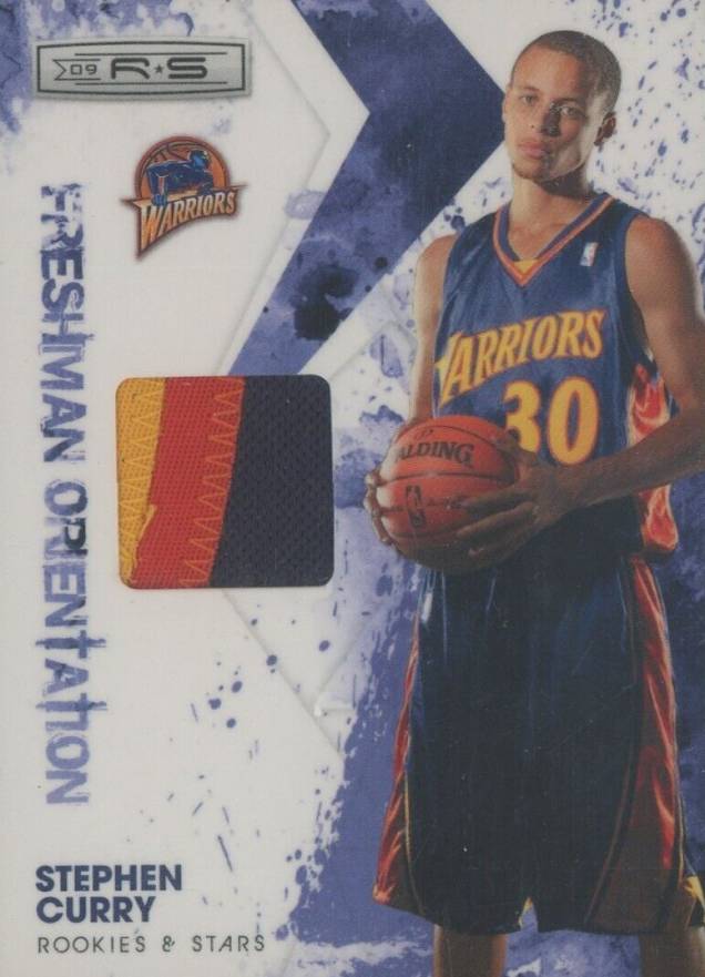 2009 Panini Rookies & Stars Freshman Orientation Jersey Stephen Curry #6 Basketball Card