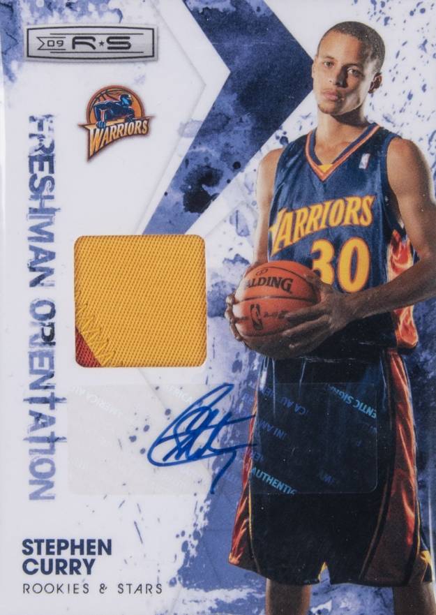 2009 Panini Rookies & Stars Freshman Orientation Jersey Stephen Curry #6 Basketball Card